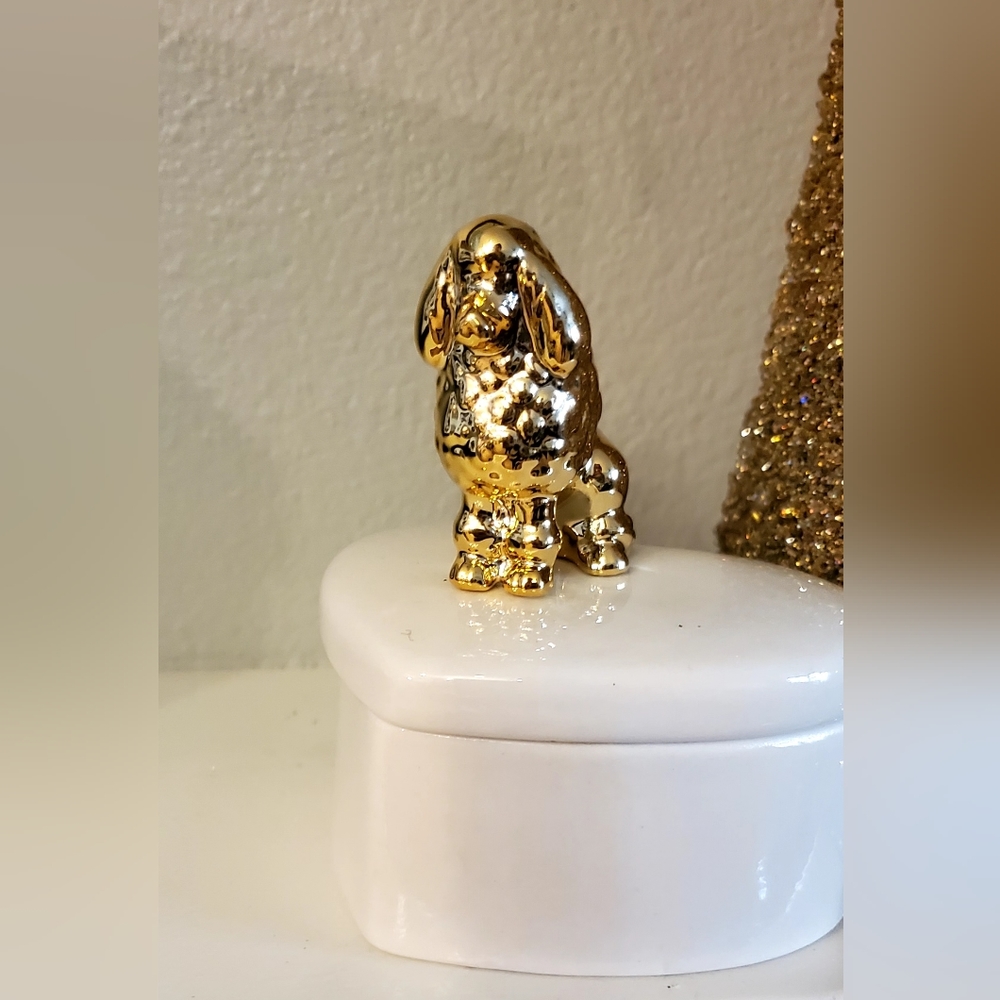Poodle heart trinket box